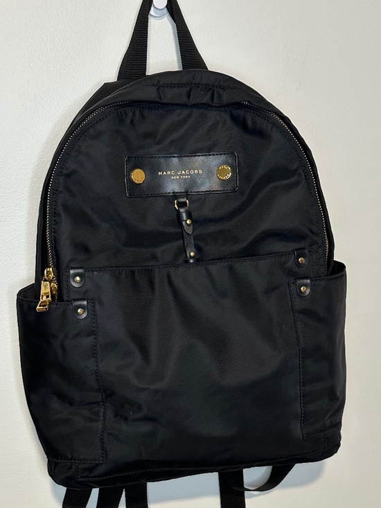 Marc Jacobs Preppy Nylon Backpack Black Mini Travel School Bag Lightweight main image 4